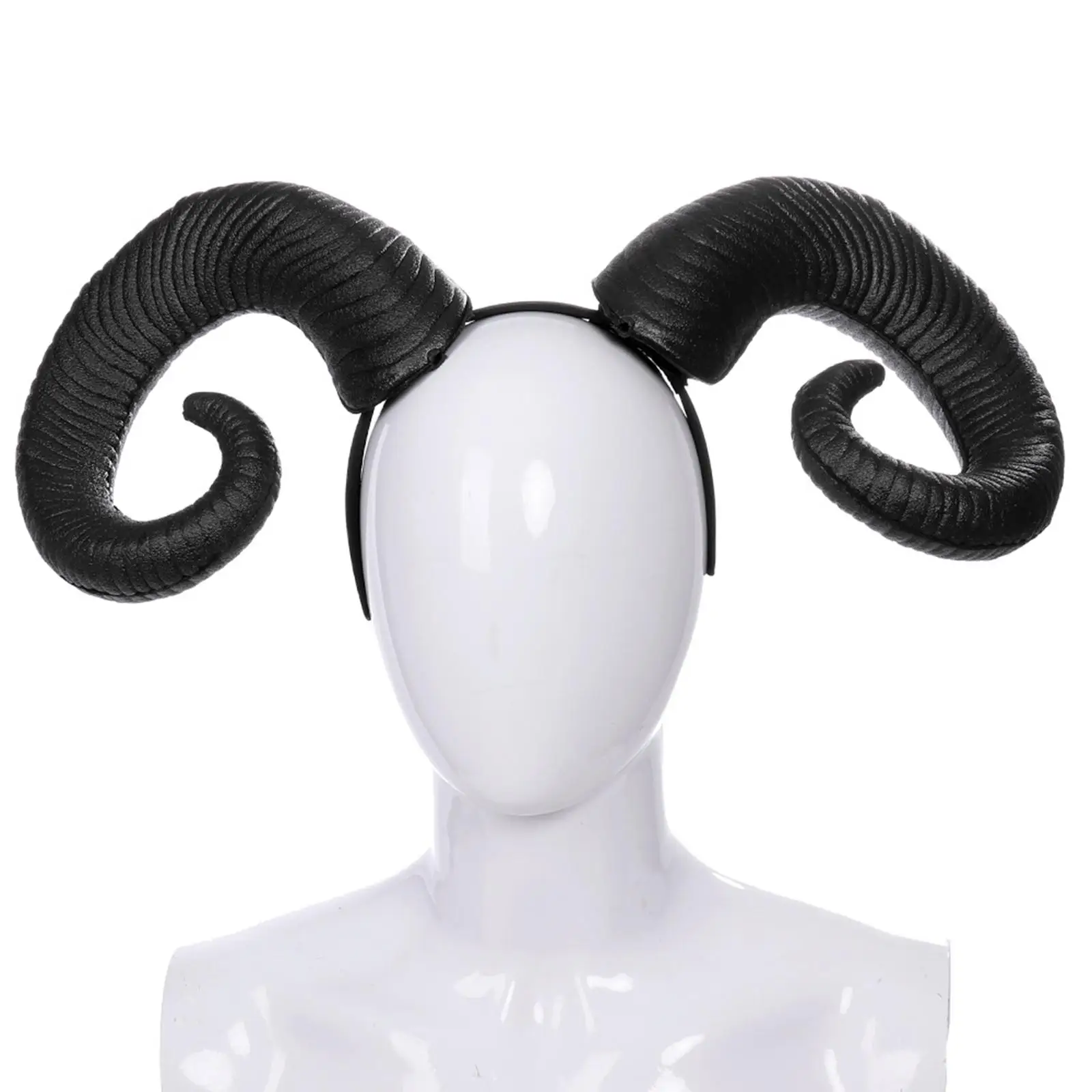 Fashion Headband Party Prop Hair Band Goat Horn Hairpin Big RAM Horns Gothic Sheep for Cosplay Women Men Christmas Performance