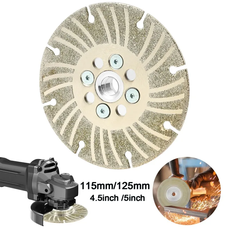 

Angle grinding wheel 115/125mm, electroplated diamond cutting disc, marble granite metal drill bit cutter
