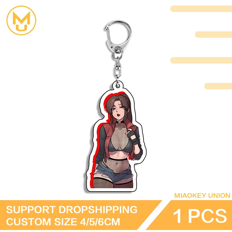 Goth Girl Ahegao Acrylic Keyring Advance Guard Lightweight Animelover Costumes Jewelry For Backpack Clothes Hat Jewelry Gifts