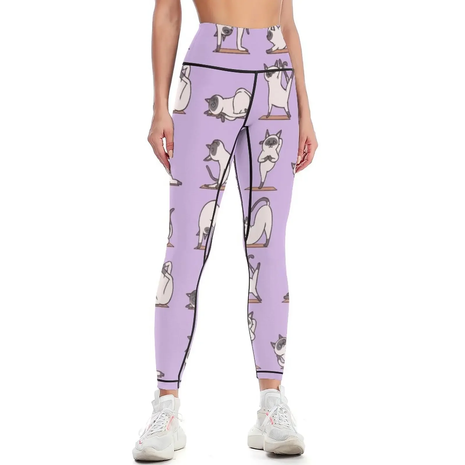 

Siamese Cat Yoga Leggings sports shirts gym Sportswear woman gym Female legging pants gym top Womens Leggings