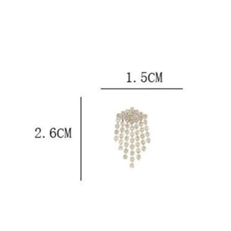 Earrings Wholesale Fashion Highend Full Rhinestone Tassel Ladies Super Flash Zircon Earrings for Women Paragraph Bridal