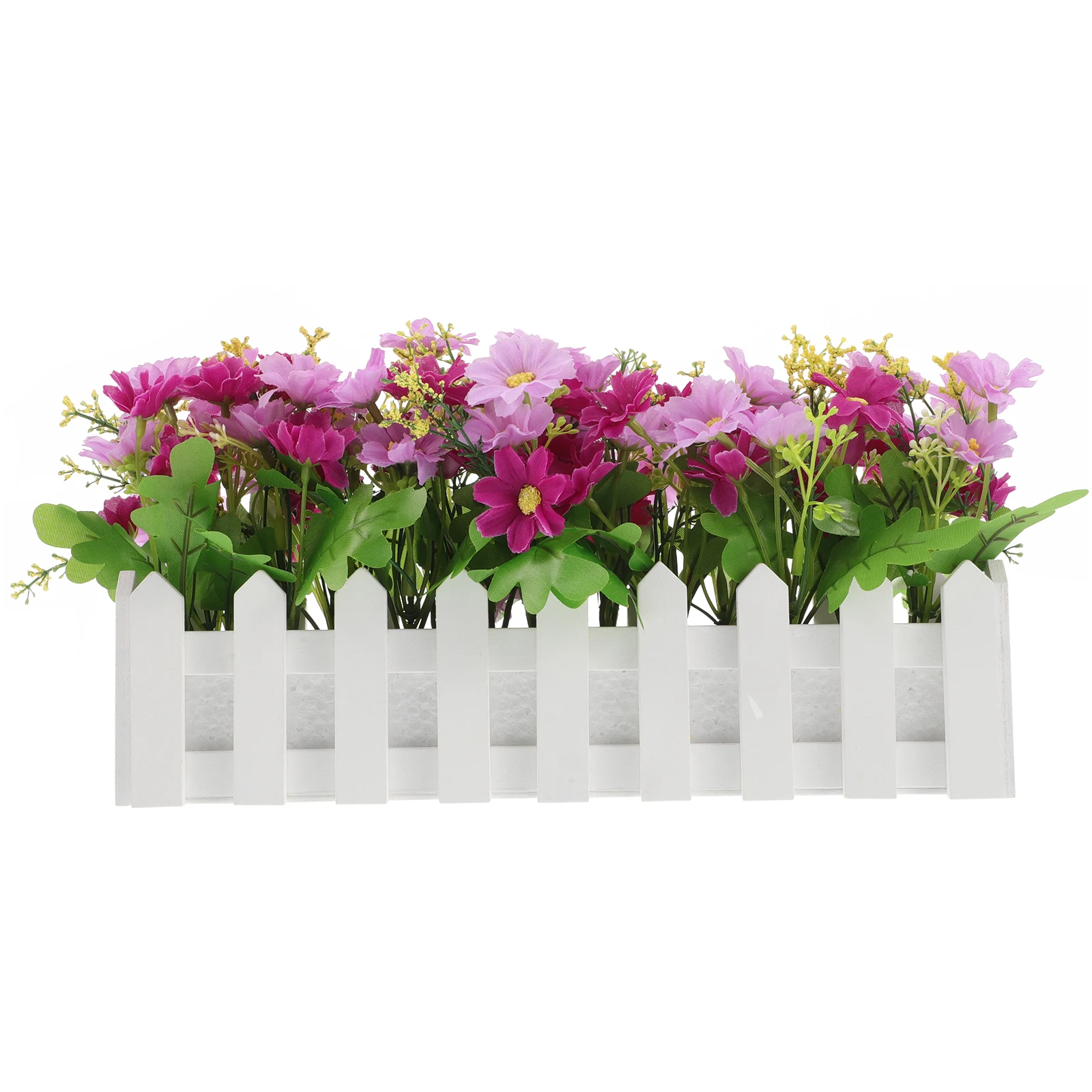 

Simulated Fence Potted Plants Artificial Fall Flowers Purple Vines for Home Decor Outdoor Gardens Lifelike Daisy