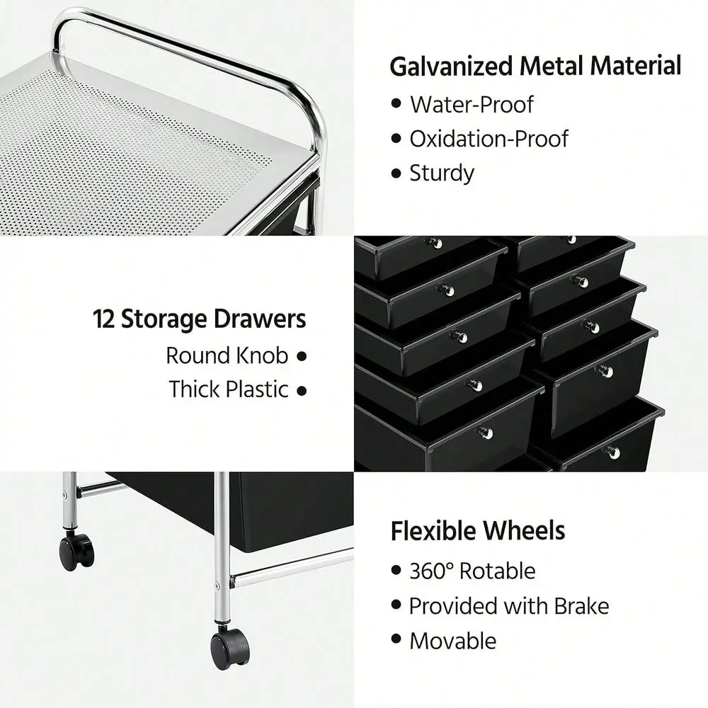 

Drawers Rolling Storage Cart Multipurpose Movable Organizer Cart Storage Bin Trolley Tools Scrapbook Paper Organizer On Wheels,