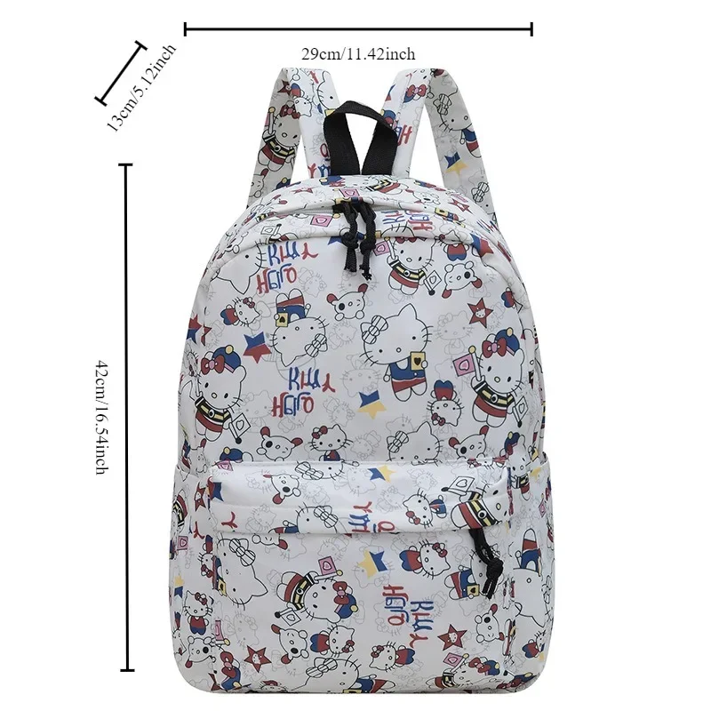 Hello Kitty Lovable Backapck Trendy Rucksack Kawaii High Capacity Light Backpack Girl School Bag Woman Cute KT Cat School Bag