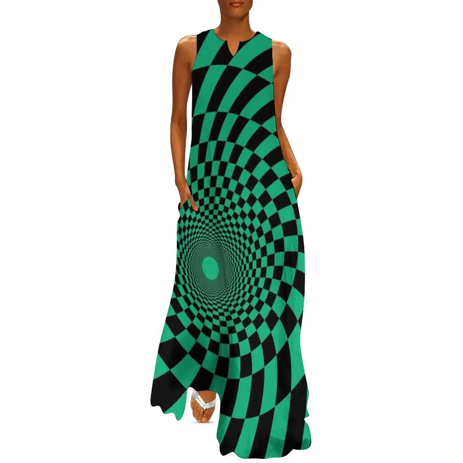 

Hypnotic optical Illusion Long Dress women's evening dresses women clothing 2025 new arrivals Dress