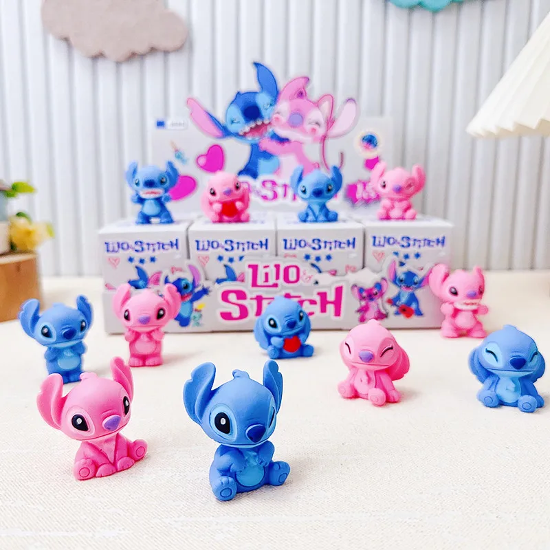 

12pcs/Set Stitch Blind Box Mini Anime Figure Toys Character Decoration Doll Fans Children Gift