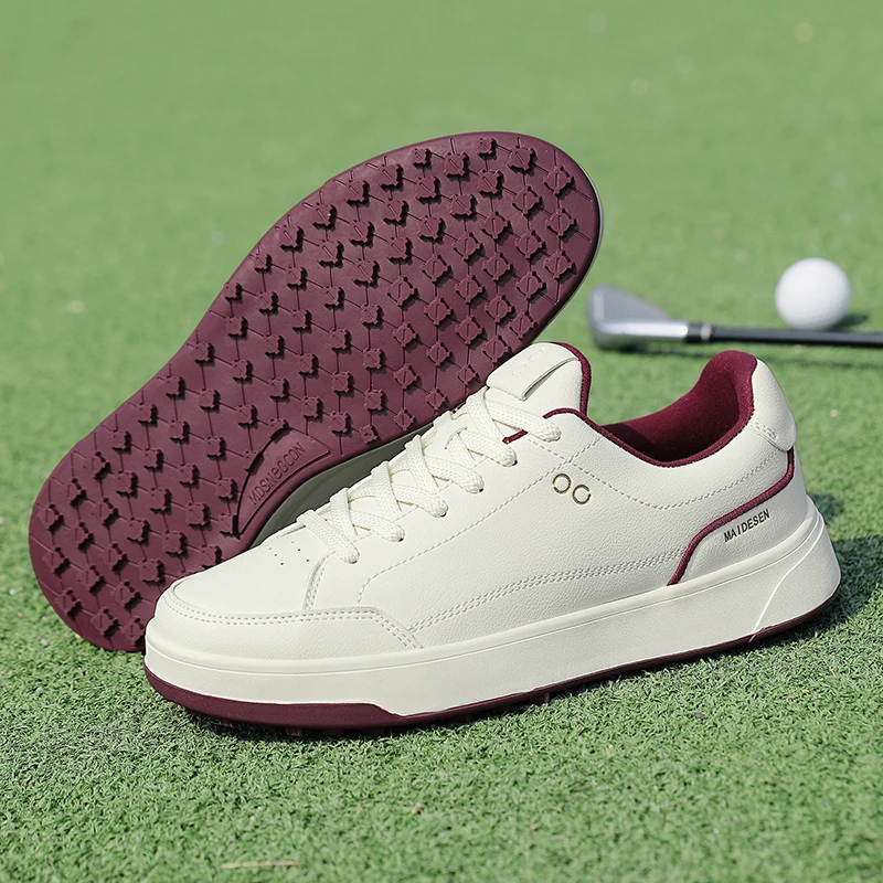 Waterproof Golf Shoes Men Red Black Outdoor Light Weight Quality Golf Sneakers Men Comfortable Walking Gym Sneakers