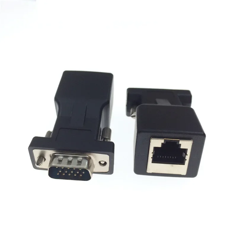 New Arrival DB9 RS232 Male/Female To RJ45 Female Adapter COM Port To LAN Ethernet Port Converter