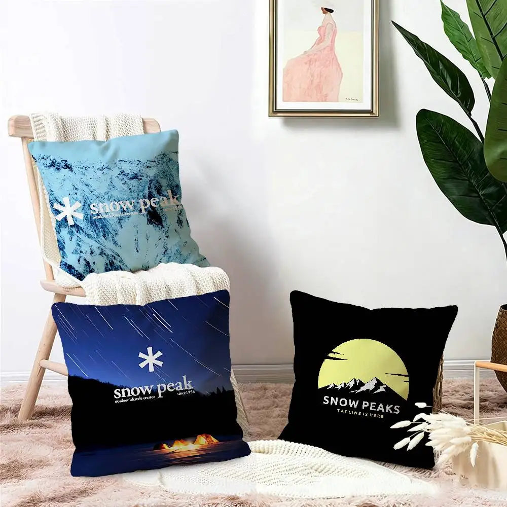 Fashion Cool S-Snow P-Peak Logo pillow cover sofa cushion cover home room decoration children gift