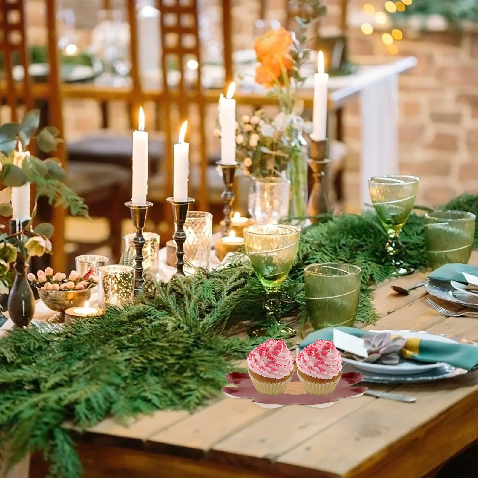 

10Pcs Flower Shape Paper Plates Burgundy Daisy Plates 7Inch for Birthday Party Spring Gathering Tea Party Outdoor Event Supplies