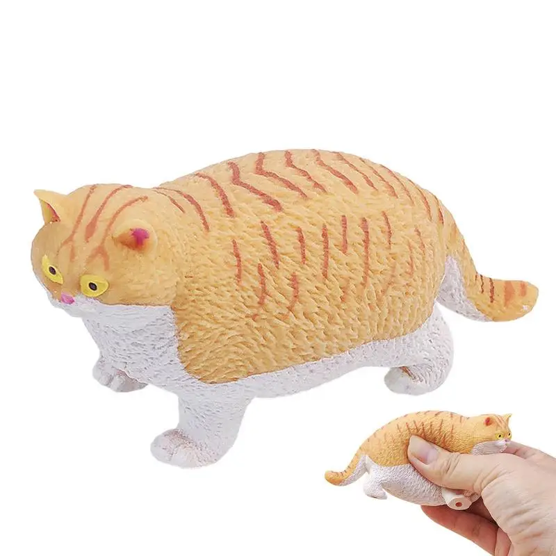 

Cat Squeeze Toy Fat Cat Relaxing Kids Toy Kids Finger Exercise Soft Toy Desktop Decoration Entertainment Toy