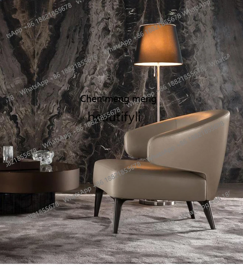 X كرسي الترفيه الكلاسيكي البسيط الإيطالي، شهادة الإقامة، حقيبة قماشية ناعمة، كرسي استراحة الغداء