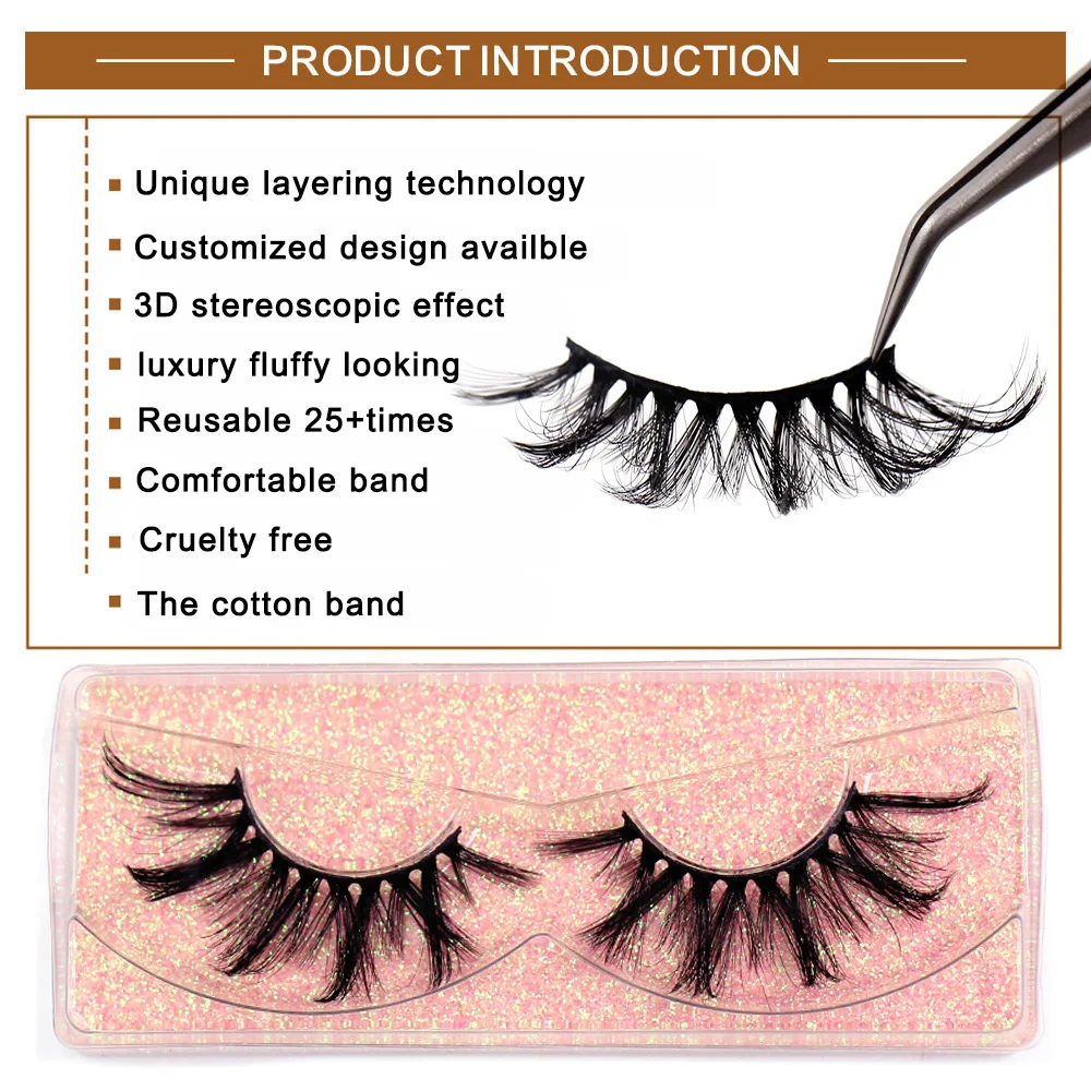 Wholesale Lashes 10/30/50/100pcs 3D Mink Eyelashes Soft Natural Wispy False Eyelash Messy Fake Lash Makeup False Lashes In Bulk