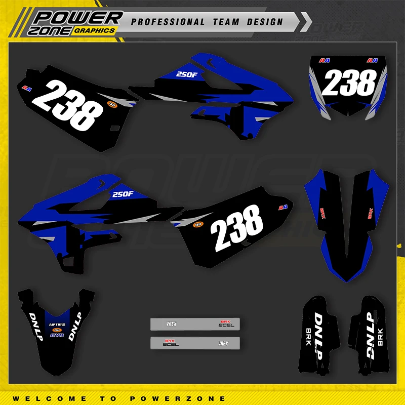 

PowerZonFor YZ85 Custom Team Graphics Decals Stickers Kit For YAMAHA YZ85 2022 2023 2024 2025 85 005