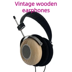 DIY Vintage Wooden In Ear Bluetooth Earphones Monitoring Earphones 58mm Graphene Unit With 3.5mm Gold And Silver Wired Earphones