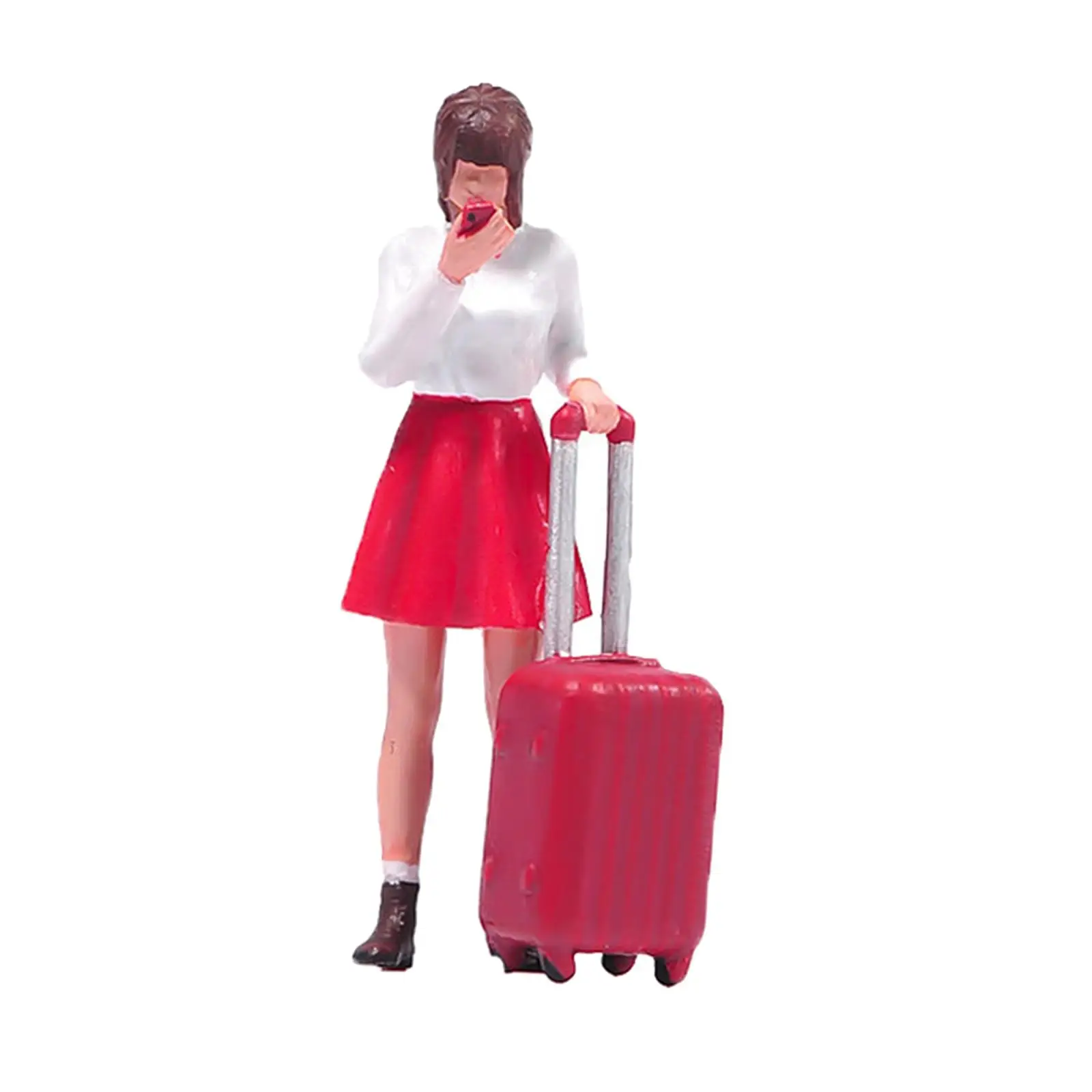 1:64 Scale Travel Girl Figure Movie Props Collections S Scale Resin Figurine