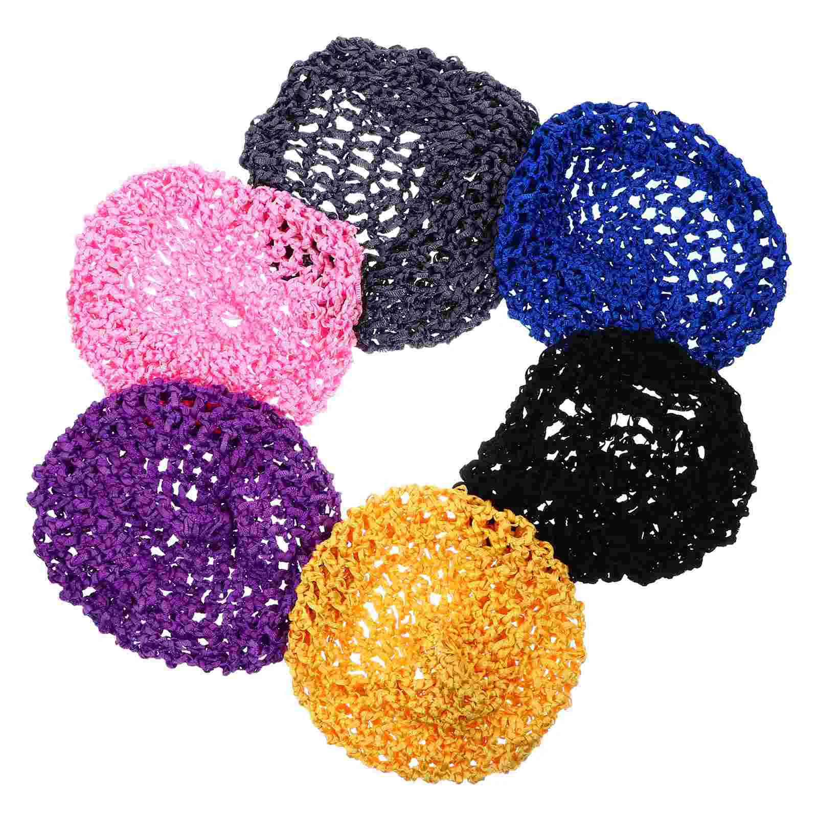 

6 Pcs Mesh Hair Net Crochet Women for Sleeping Snood Fabric Hairnet Crocheted Comfortable