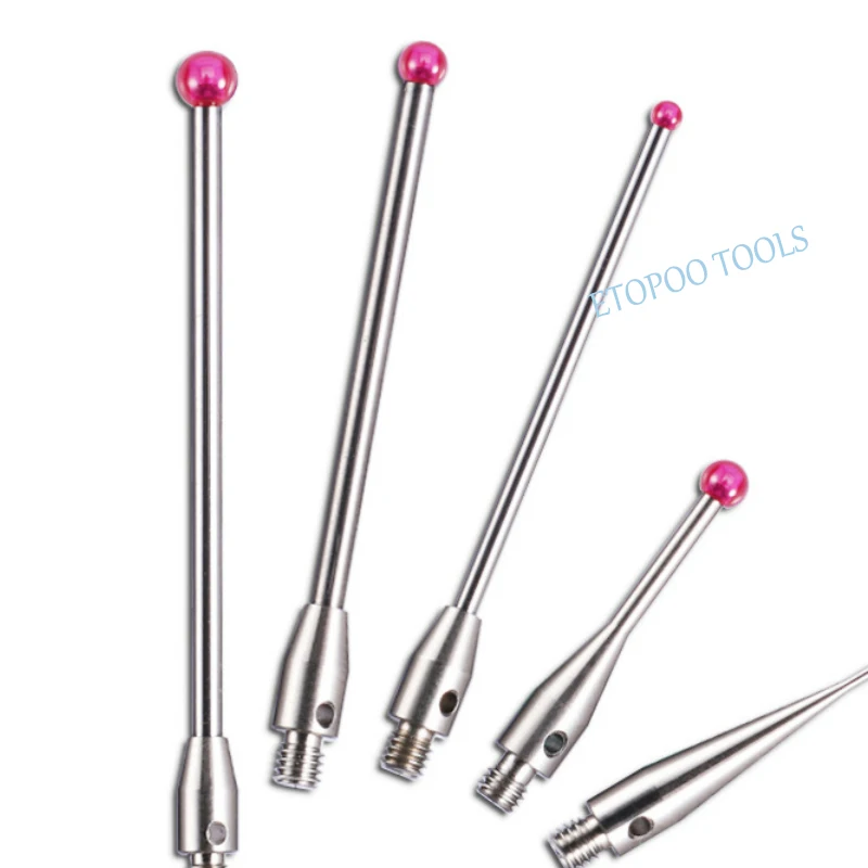 Imagem -02 - Agulha de Medição de Três Coordenadas m3 Rosca mm Cnc Agulha Ruby Bola Sonda Lever Thread Tungsten Aço Medição Cmm
