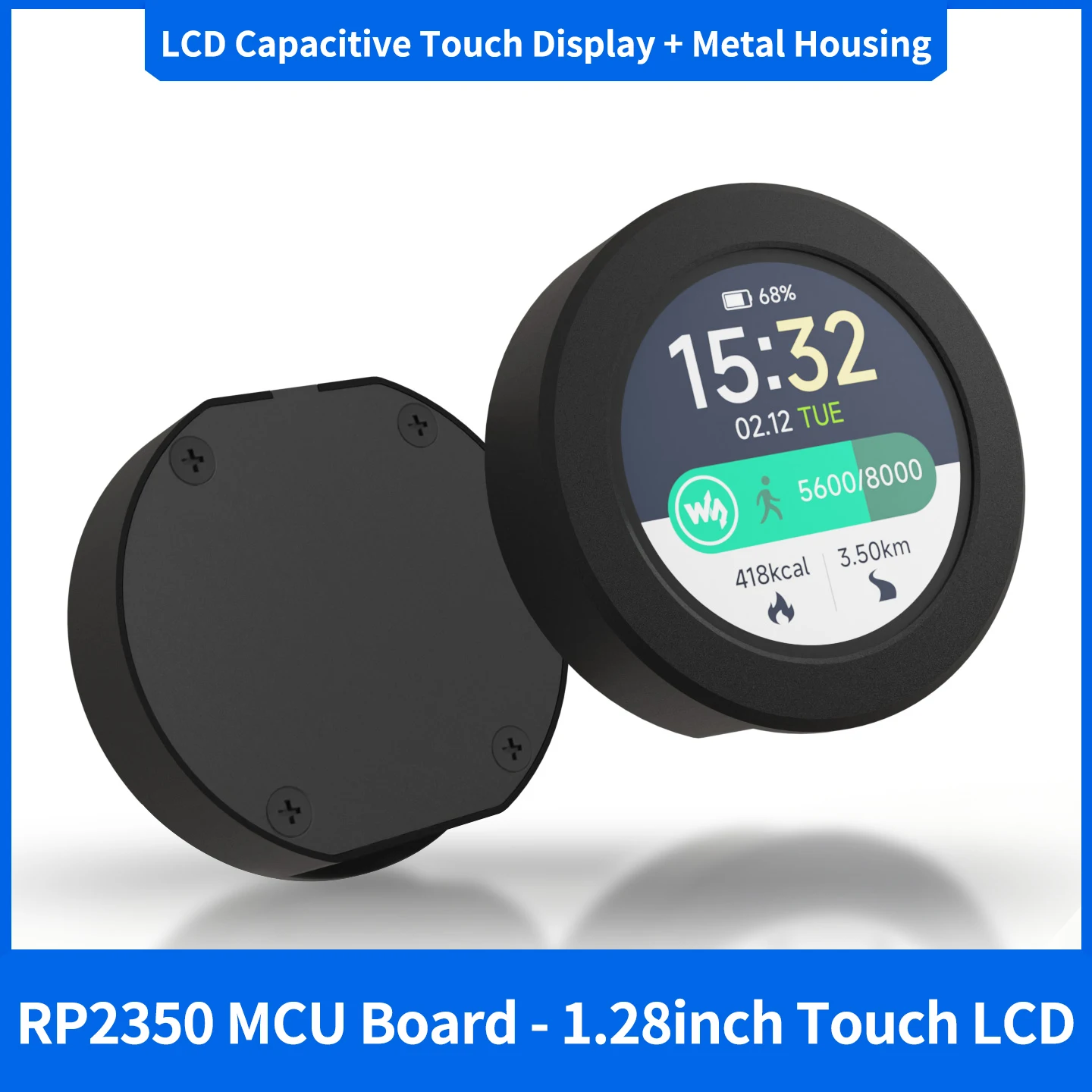 RP2350 1.28 Inch Touch Display Development Board IPS LCD Dual-Core & Dual-Architecture Based on Raspberry Pi RP2350 MCU Board