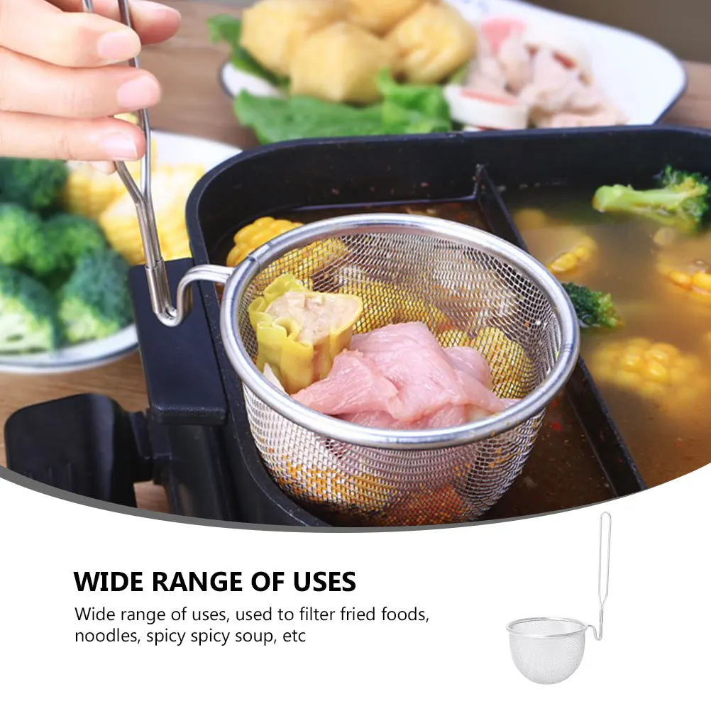 

1Pcs Stainless Steel Filter Spoon Strong Kitchen Colander for Fried Food Oil Draining Skimmer Mesh Strainer Mesh Colander