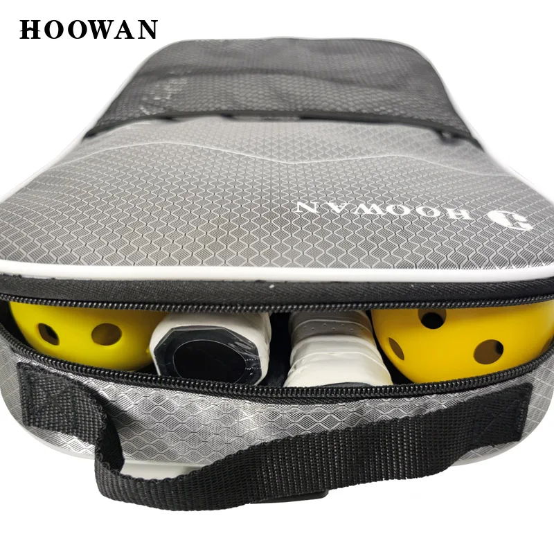 HOOWAN Pickleball Paddle Case Bag Portable 400D Honeycomb Fabric Pickle Ball Racket Cover Case