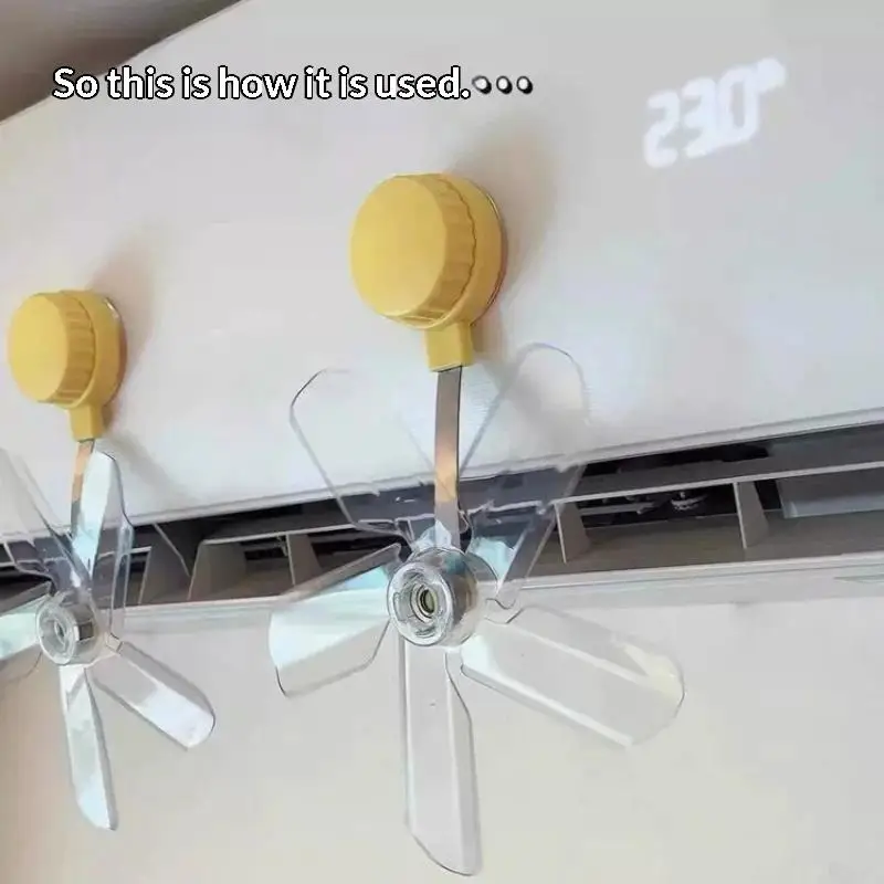 3-Piece Conditioning Guide Fan Wall-Mounted Prevents Direct Blowing Of Air Conditioner Ventilator Windmill Shaped Silent Air