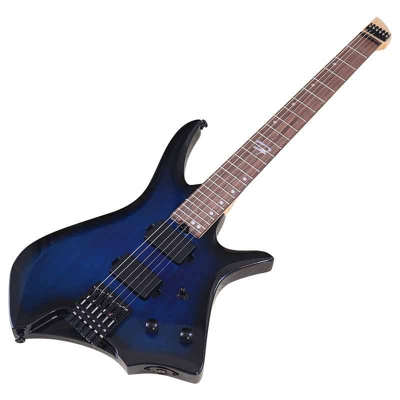 New Arrival 6 String Headless Electric Guitar 30 Inch Solid Paulownia Wood Body Mini Guitars