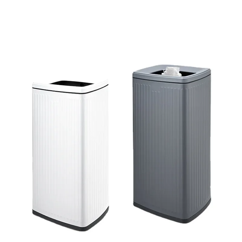 

XL Vertical Pattern Uncovered Kitchen Light Luxury Direct Throw Trash Can Wash Basin next to Hand Paper Barrels