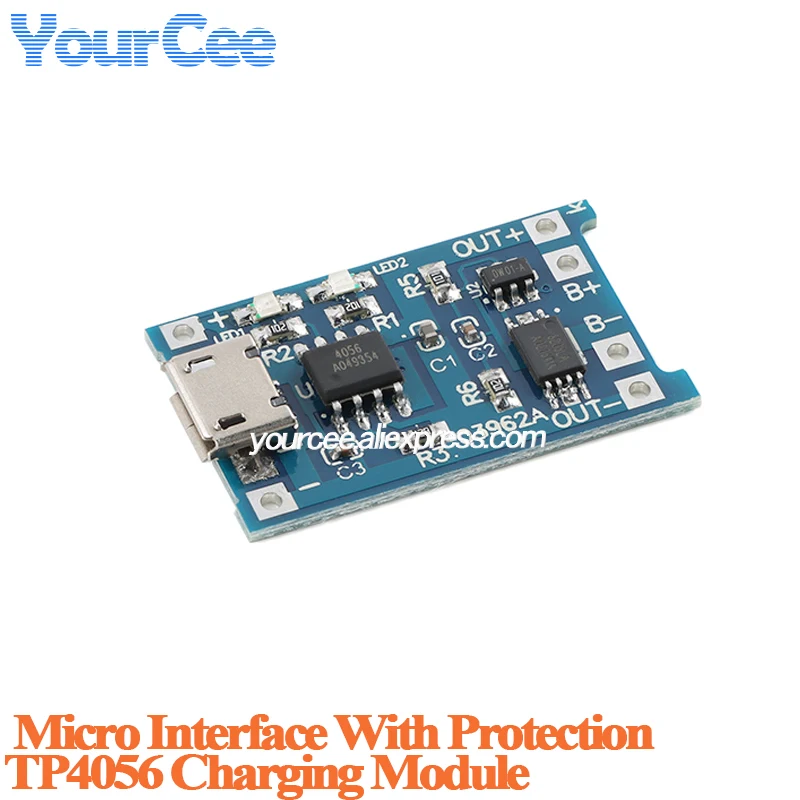20pcs/1pc TP4056 1A Linear Lithium Li-ion Cell Battery Charger Charging Board Module Protection Mini Micro Type-C USB