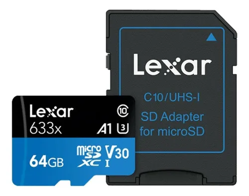 Lsdmi64gbb-633a High-performance 633x Lexar Memory Card With 64GB Sd Adapter