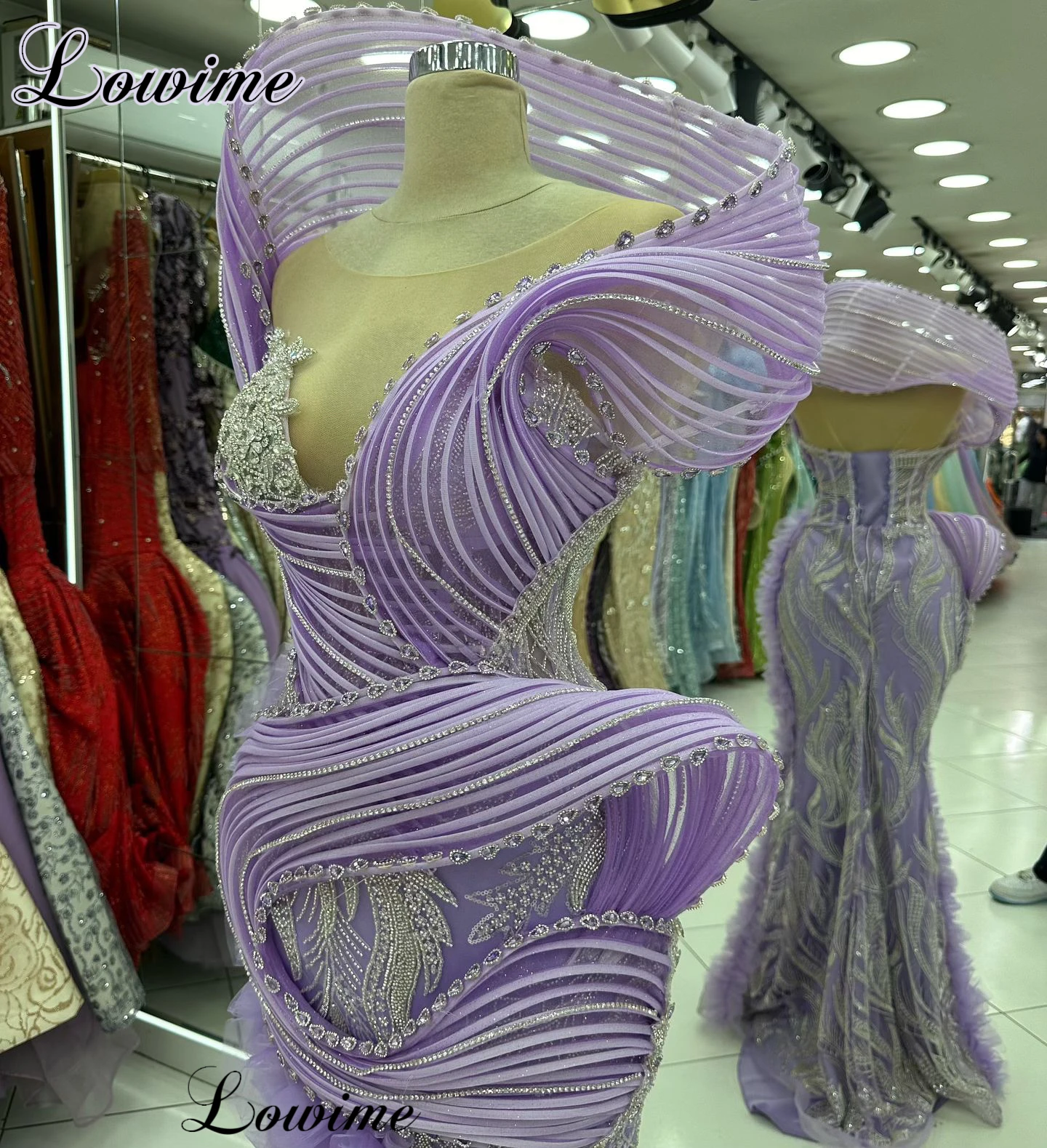 2025 New Special Purple Cocktail Dresses Mermaid Designer Celebrity Dresses With Crystals Vestidos De Cóctel Photography Dresses