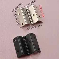 Hardware B-452 Four-fold length 49mm celadon bronze iron hinge with 8 holes and 18mm right angle