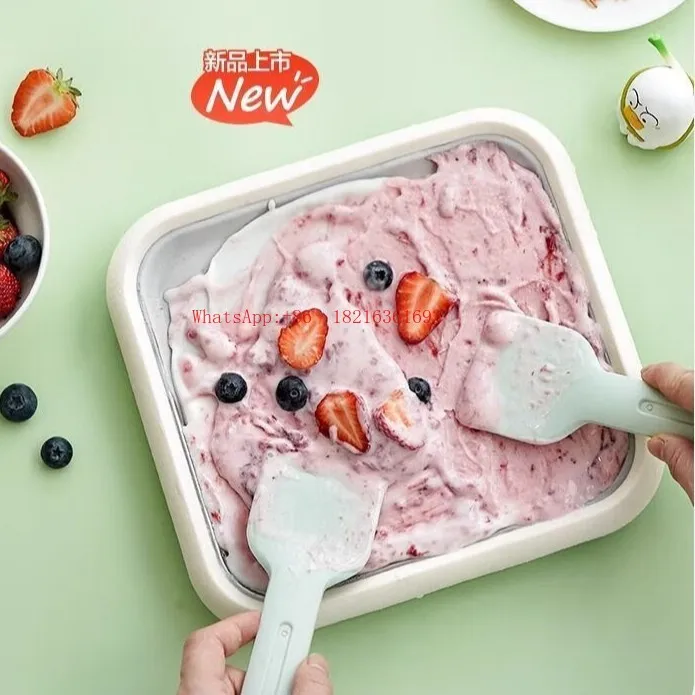 Fried Ice Yogurt Machine Household Small Ice Cream Machine Homemade DIY Fried Ice Tray Unplugged