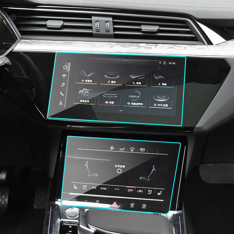 Osłona ekranu ze szkła hartowanego do Audi e-tron 2018-2021 nawigacja samochodowa 9H folia ochronna ze szkła hartowanego
