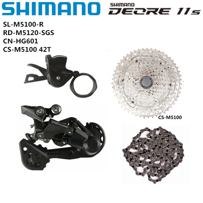 DEORE M5100 M5120 11 Speed Groupset MTB Mountain Bike Shifter rear derailleur 42T 51T Cassette Chain Bicycle 11v Part