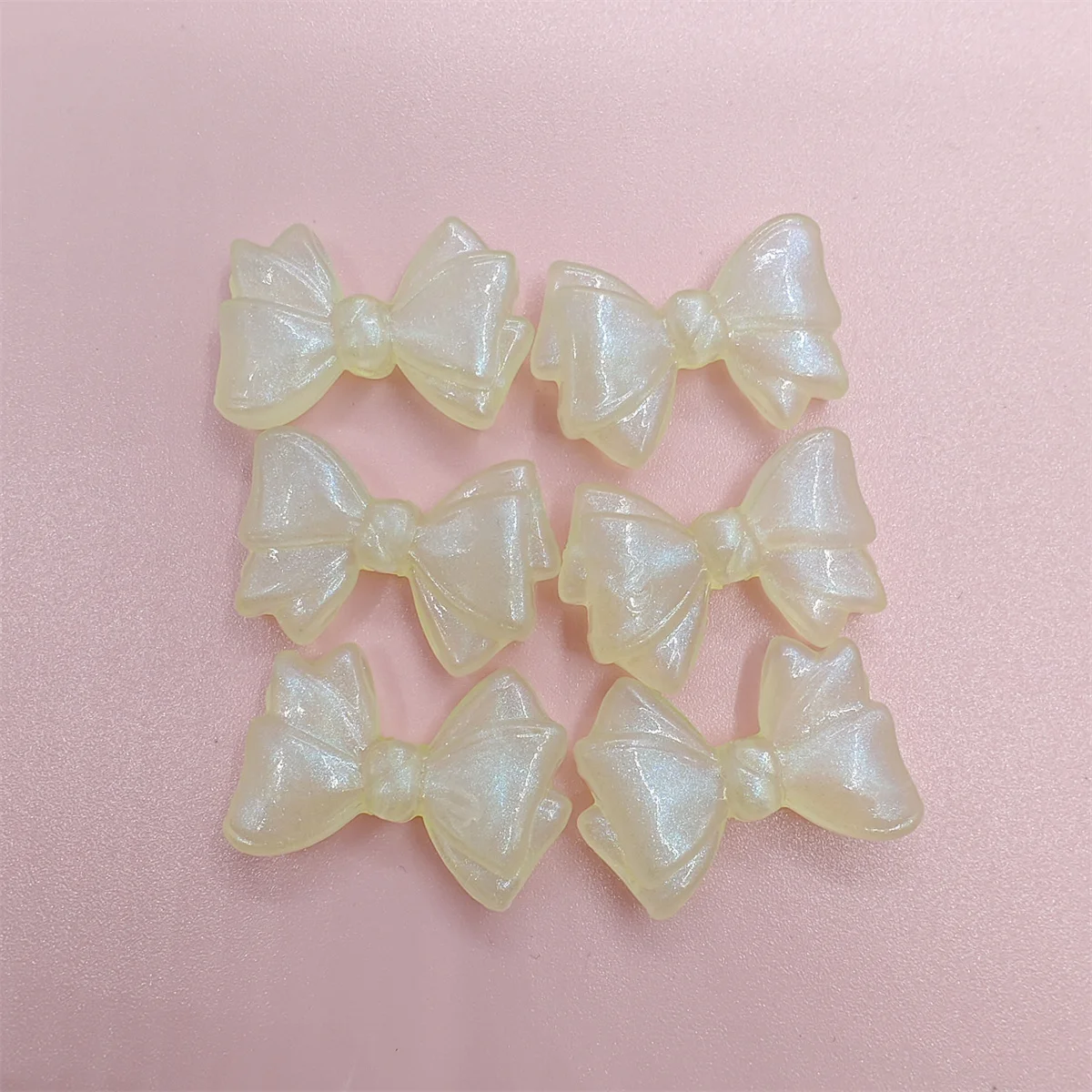 10pcs/set 30mm*19mm Shimmer Mermaid Bowknot Beads With Vertical Hole  For Bracelet Jewelry Making DIY  Handmade Material