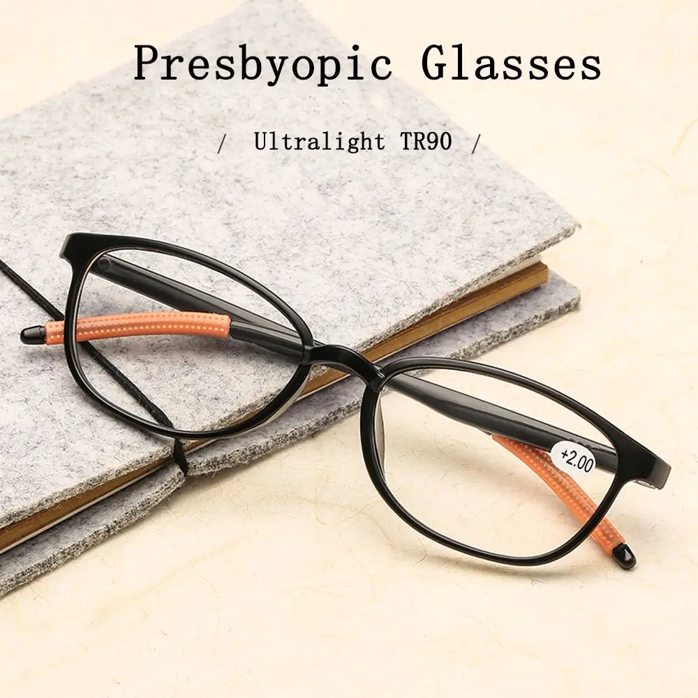 Comfy Round Toughness Resin Clear HD Lens Reading Glasses Presbyopic Glasses Hyperopia Eyewear