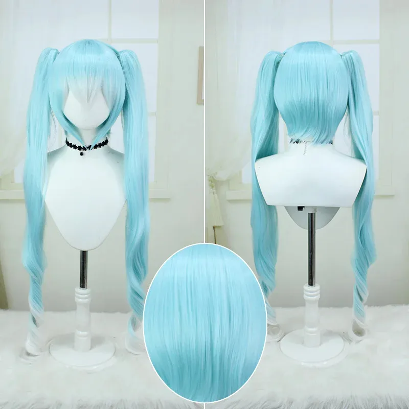 Perruques de Cosplay Miku en Fiber synthétique résistante à la chaleur, 20 couleurs, perruque de chanteuse japonaise pour femmes, accessoires de tenues Anime Lolita COS