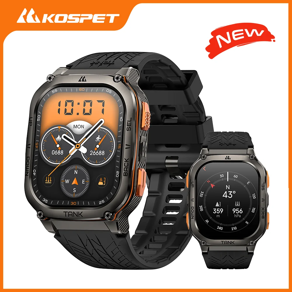 

2025 Original KOSPET TANK M3 Ultra GPS Smartwatches For Men Women Smartwatch 480mAh Digital Fitness AMOLED AOD Bluetooth Watches