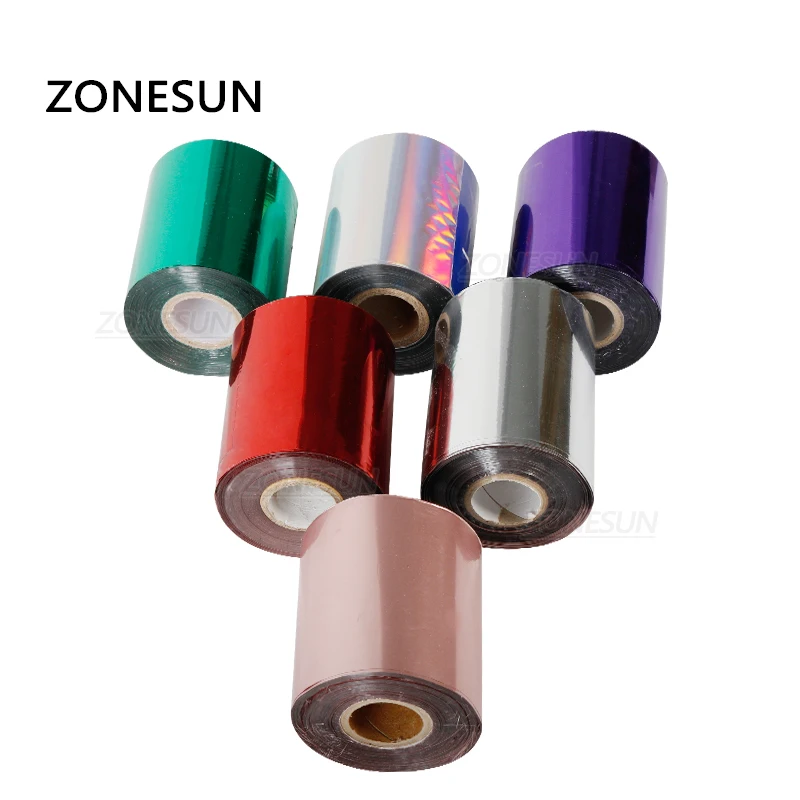 ZONESUN-rollos de papel de estampado en caliente, papel dorado anodizado de transferencia de calor para billetera de cuero PU, artesanía de