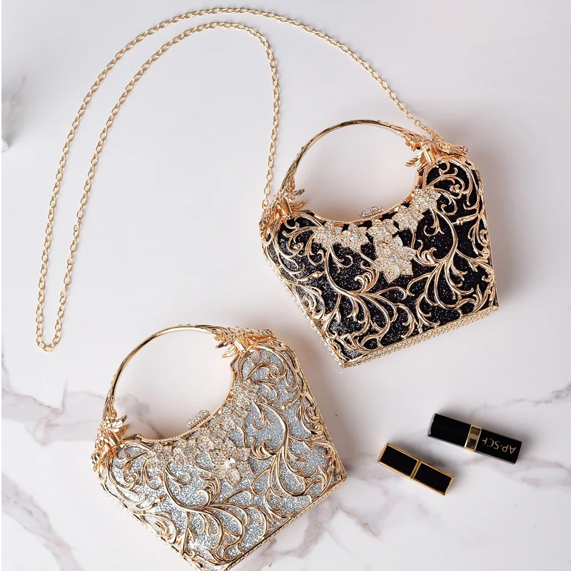 حقائب نسائية حمراء بمقبض كريستالي محفظة فاخرة من الماركات حقائب يد على شكل تاج أنيقة لحفلات الزفاف حقيبة كروس بنج #6