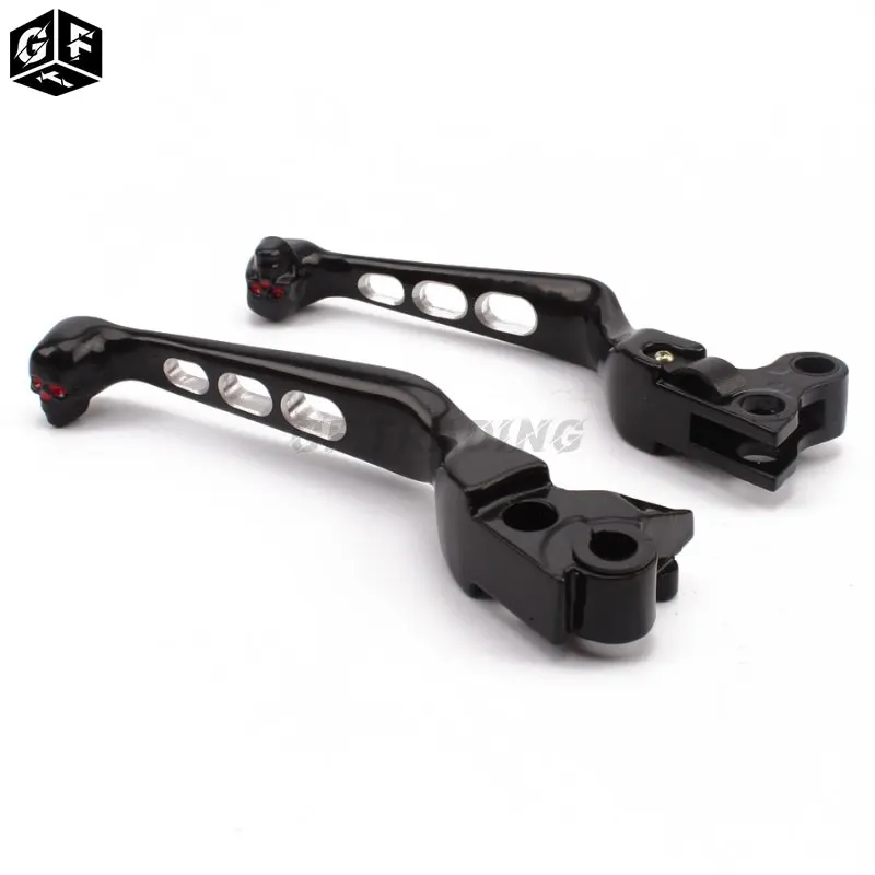 Motorcycle Clutch Brake Skull Levers For Harley Dyna Sportster 1200 883 FLSTF Fat Boy FLSTN Softail DELUXE Wide Glide