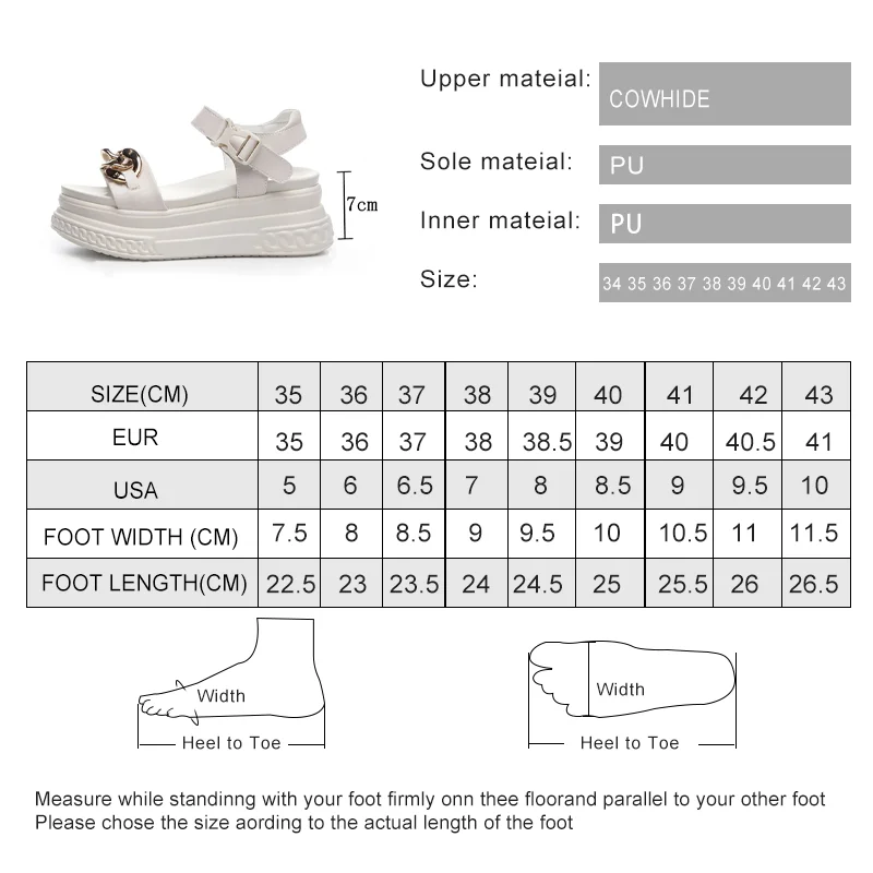 AIYUQI Sandals Women High-heel Platform 2024 New Genuine Leather Women Summer Sandals Fashion Version Chain Roman Sandals Women