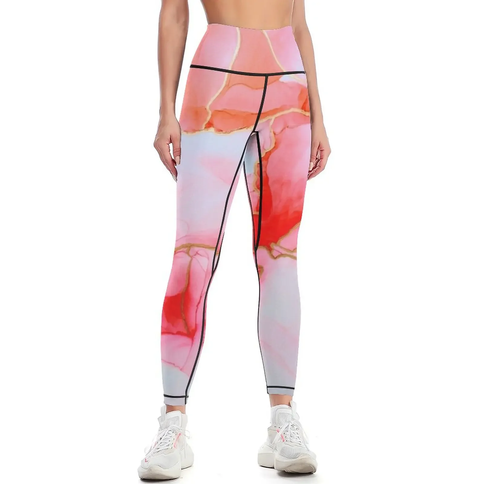

Diaphanous Pink Leggings Fitness clothing sports woman gym harem pants Sweatpants Womens Leggings