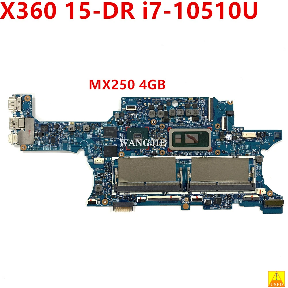 Laptop motherboard 18748-1 l63888-601 para hp inveja x360 15-dr 15t-dr, l63888-001 448.0gb12. 0011 com 4gb i7-10510u mx250