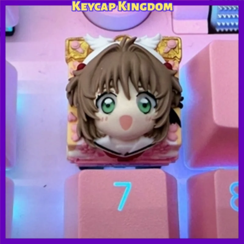 

KINOMOTO SAKURA 3D Printed Resin Custom Artisan Keycap Mechanical Keyboard Cute Point Keycap PC Gaming Keyboard DIY Collect Gift