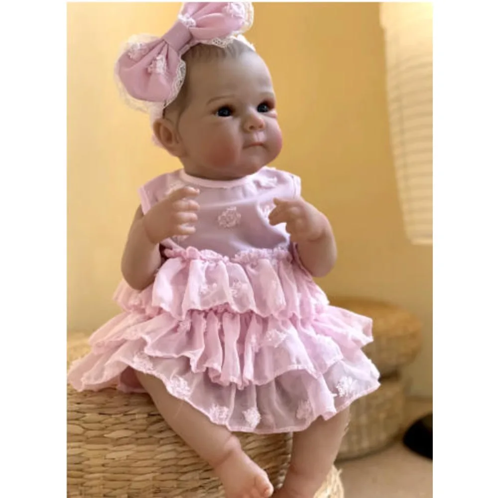 18 Polegada lifelike reborn bebê menina boneca bettie corpo inteiro silicone vinil realista bebê recém-nascido com pele pintada bonecas bebe