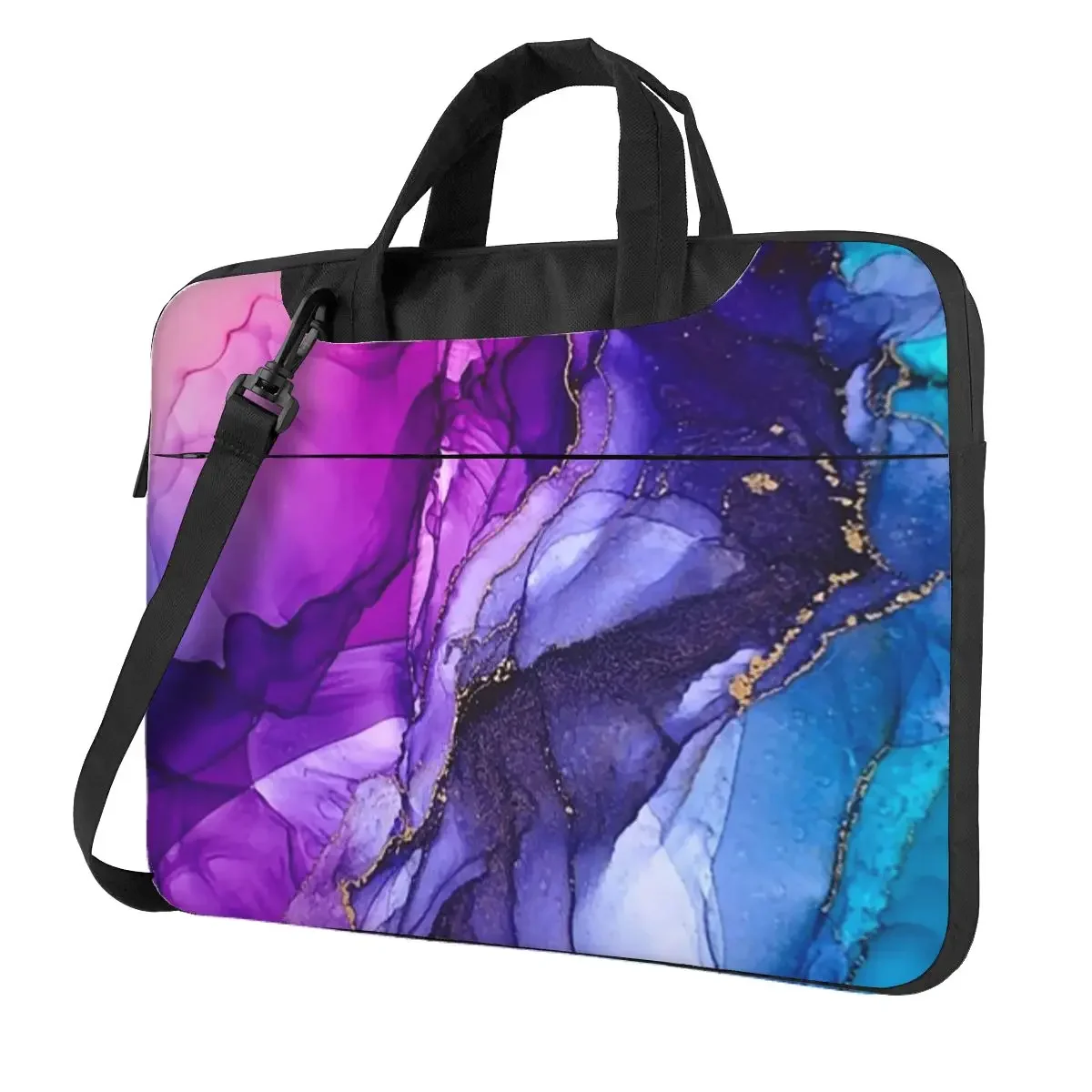 

Abstract Vibrant Rainbow Ombre Crossbody Laptop Bag Case Computer Bag Resistant Protective Notebook Pouch for Macbook Pro Lenovo