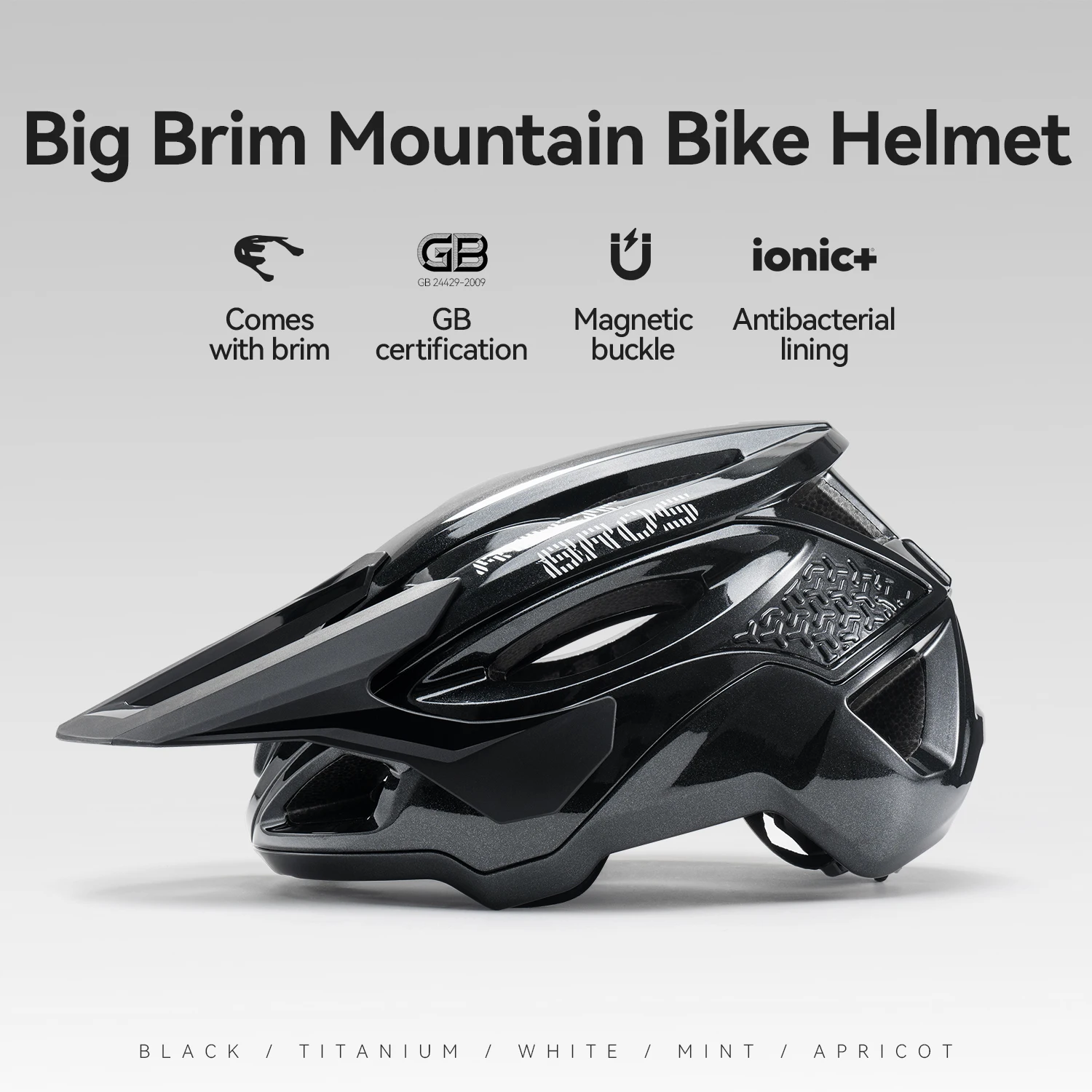ROCKBROS Cycling Helmet with Nylon brim Bike Helmet Adjustable Outdoor Sports Scooter Safety Cap Lightweight Bicycle helmet