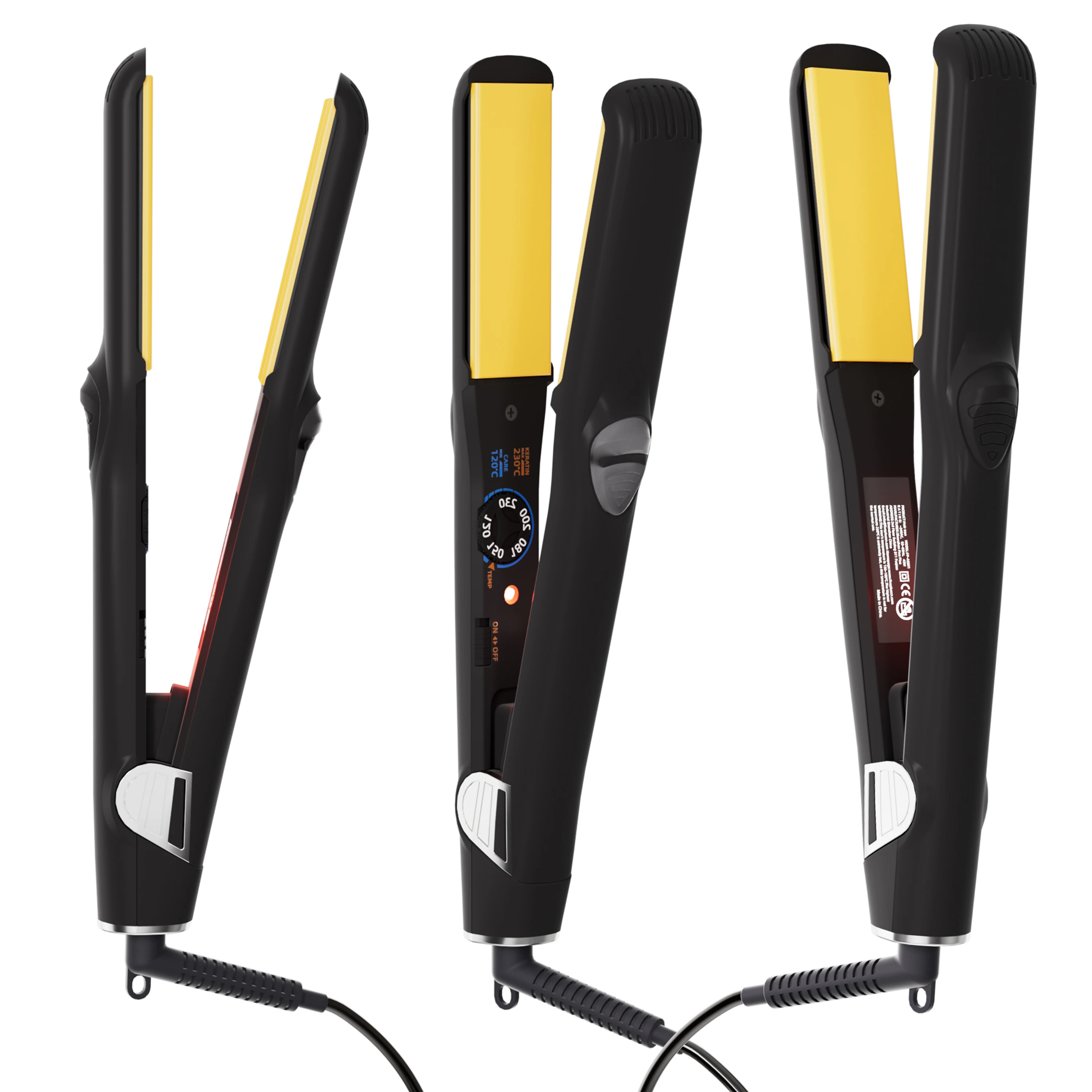 

Custom Private Label 2 in 1 Titaniums Plate Flat Iron Keratin Professional Salon Fast Hair Straightener With Hair Care Function